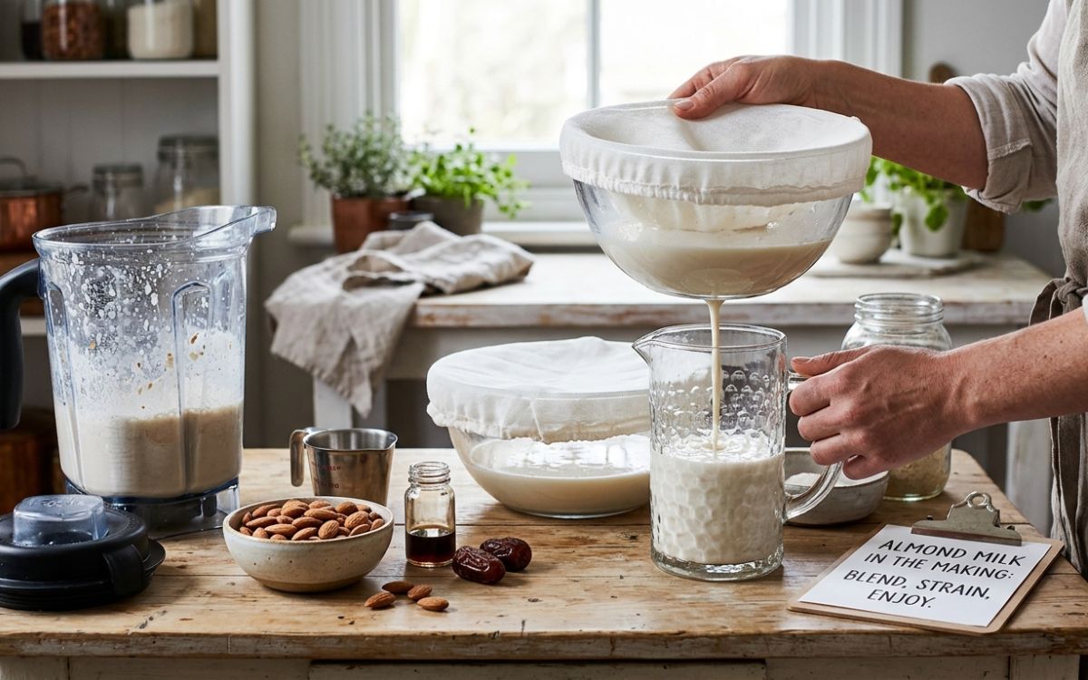 almond milk making