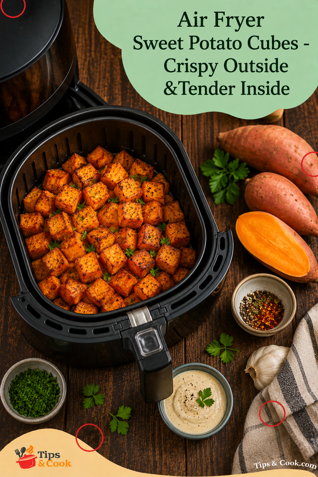 Air Fryer Sweet Potato Cubes
