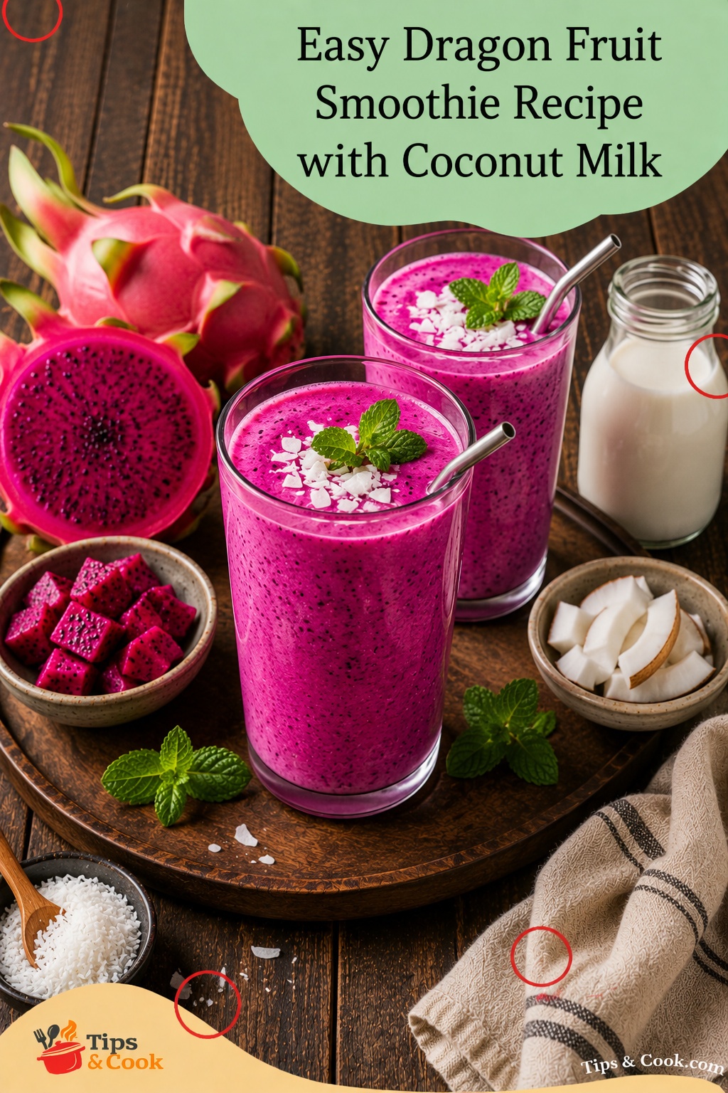 easy dragon fruit smoothie recipe