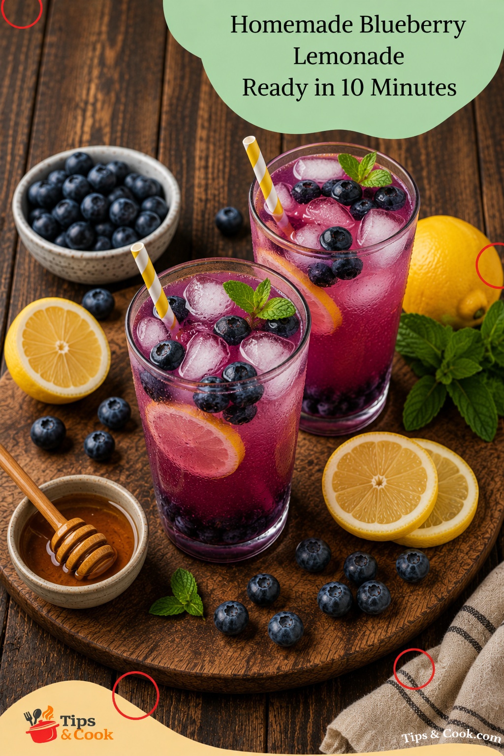 homemade blueberry lemonade