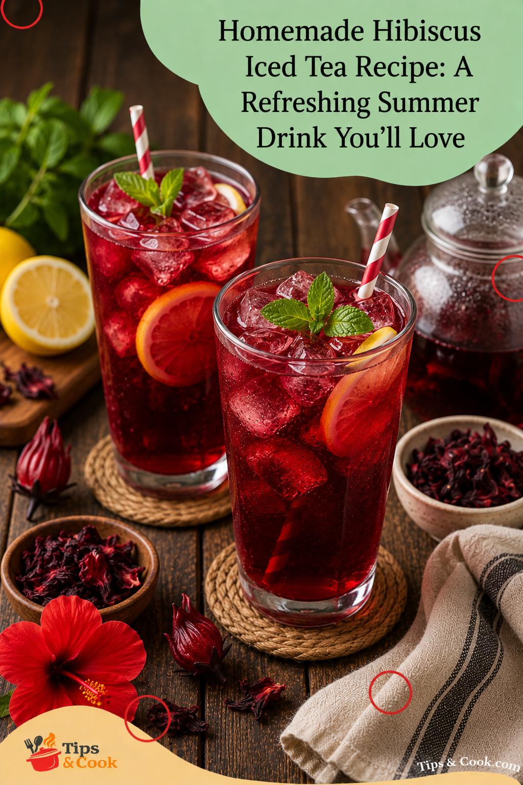 Homemade Hibiscus Iced Tea Recipe