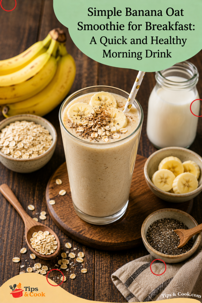Simple Banana Oat Smoothie for Breakfast