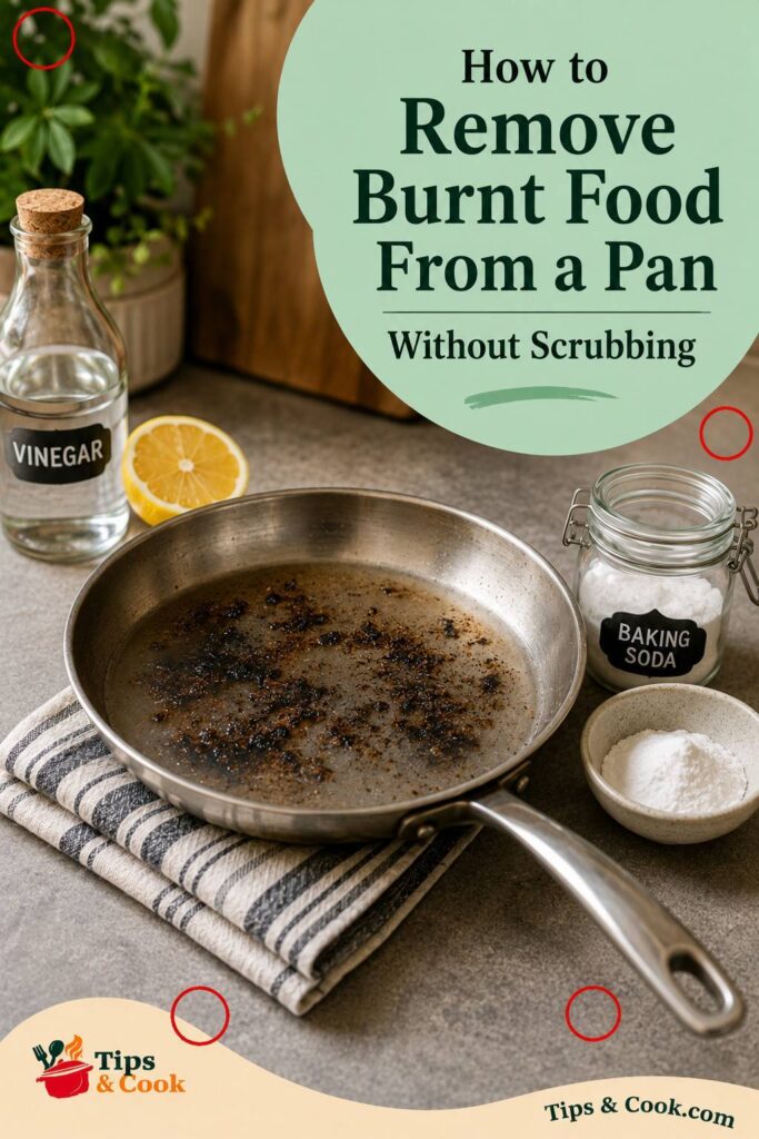 how to remove burnt food from a pan