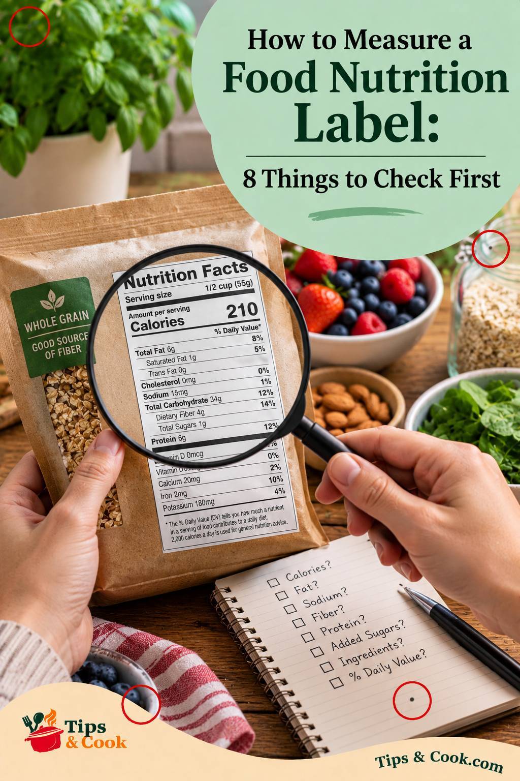 measure a food nutrition label