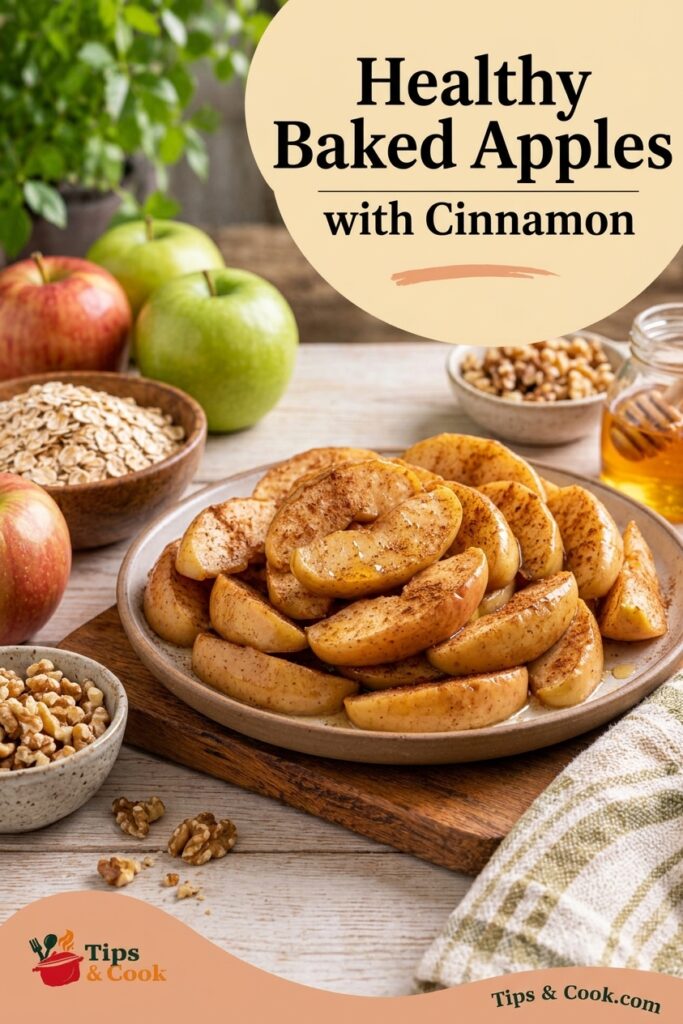 healthy baked apples with cinnamon