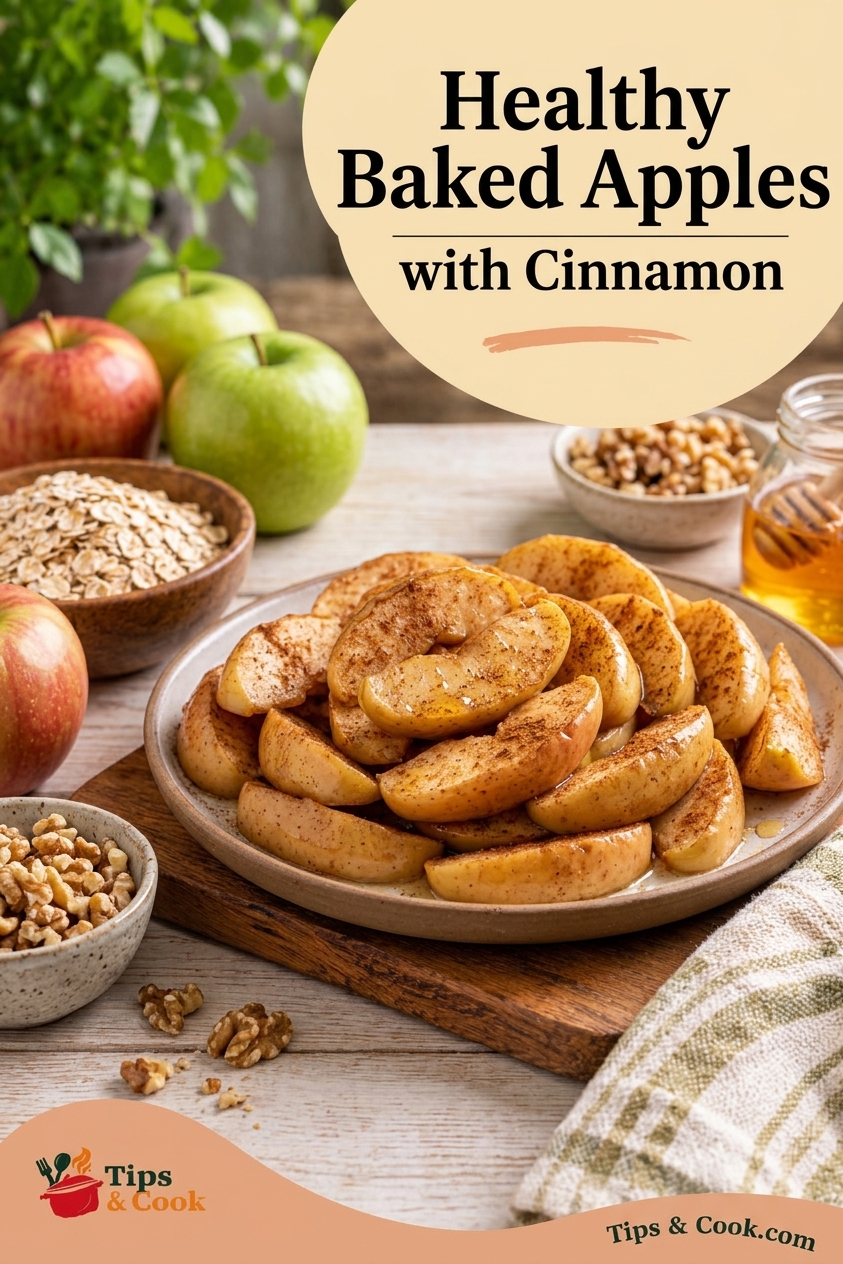healthy baked apples with cinnamon
